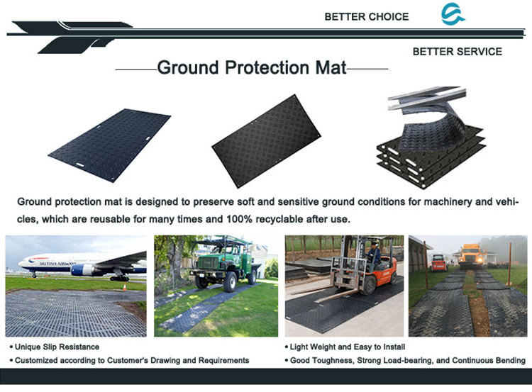 Hdpe Light Duty Ground Protection Mat Flooring Mats High Density Polyethylene Pe Construction100% Virgin Hdpe