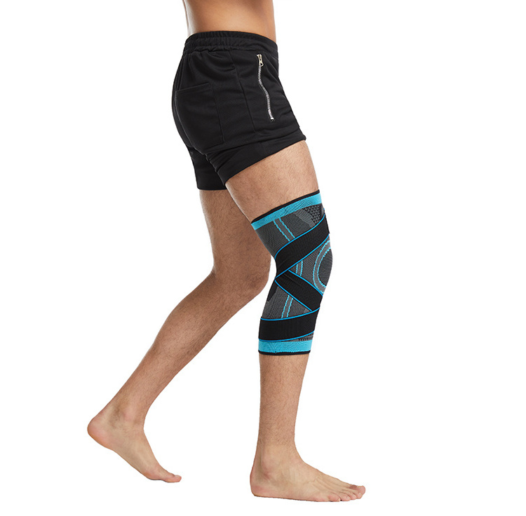 High Elastic Compression Knee Sleeve knee straps support knitted Nylon Knee wrap Brace