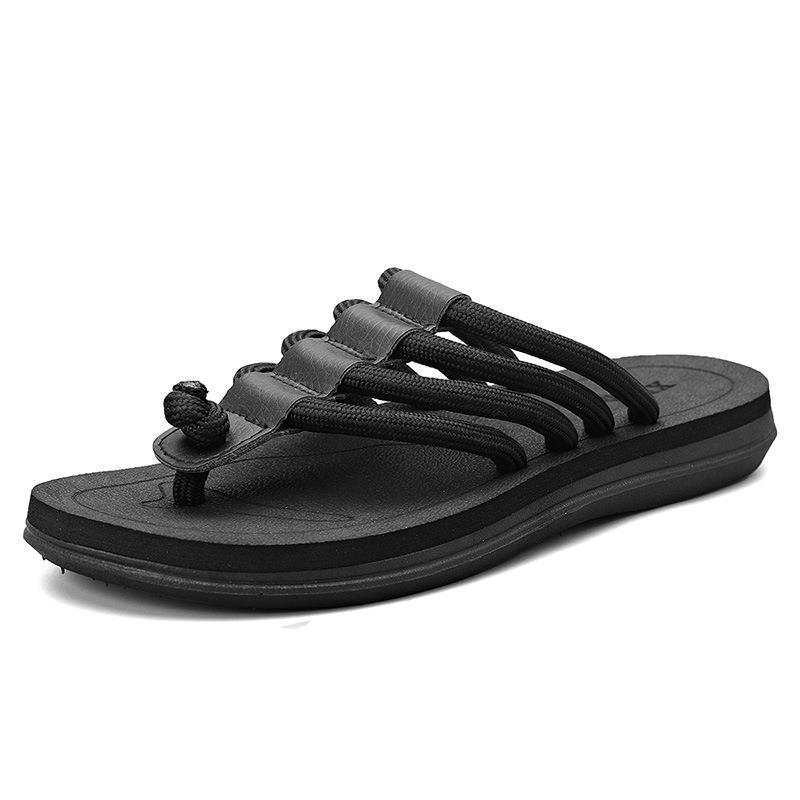 Summer rope strip upper  male Slides Slipper Non-slip  Beach Sandals and Slippers for men