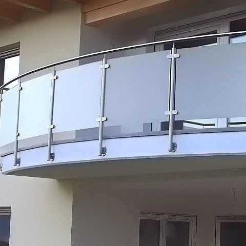 Outdoor Indoor decorative Balustrade glass railing Stainless Steel Balustrade Top Mounted side mounted Handrail