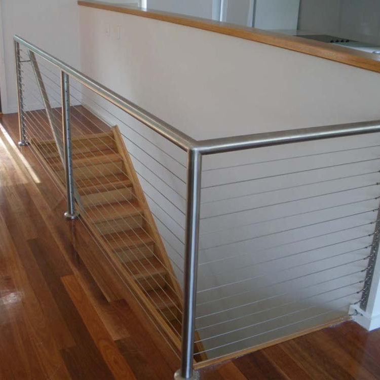 Child safety fence metal railing design stainless steel wire cable balustrade