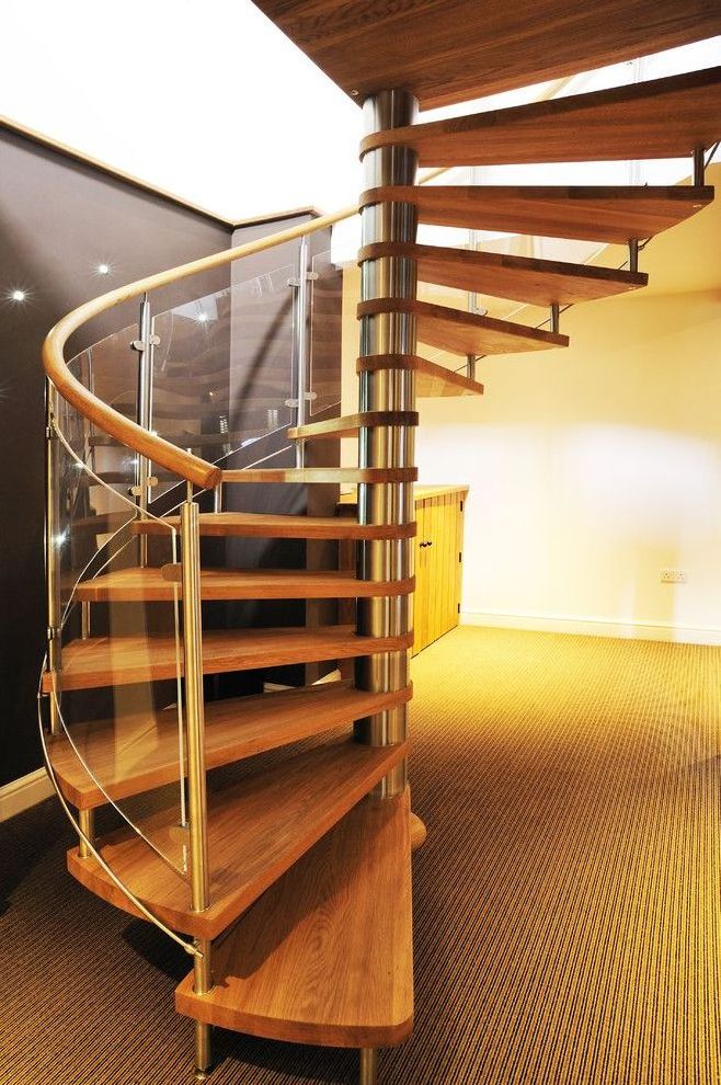 NEW design hot sales spiral stairs/stainless steel spiral wood staircase