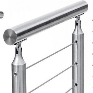 Fence design high quality brushed Stainless Steel Cable Railing system/metal steel cable railing deck/balcony