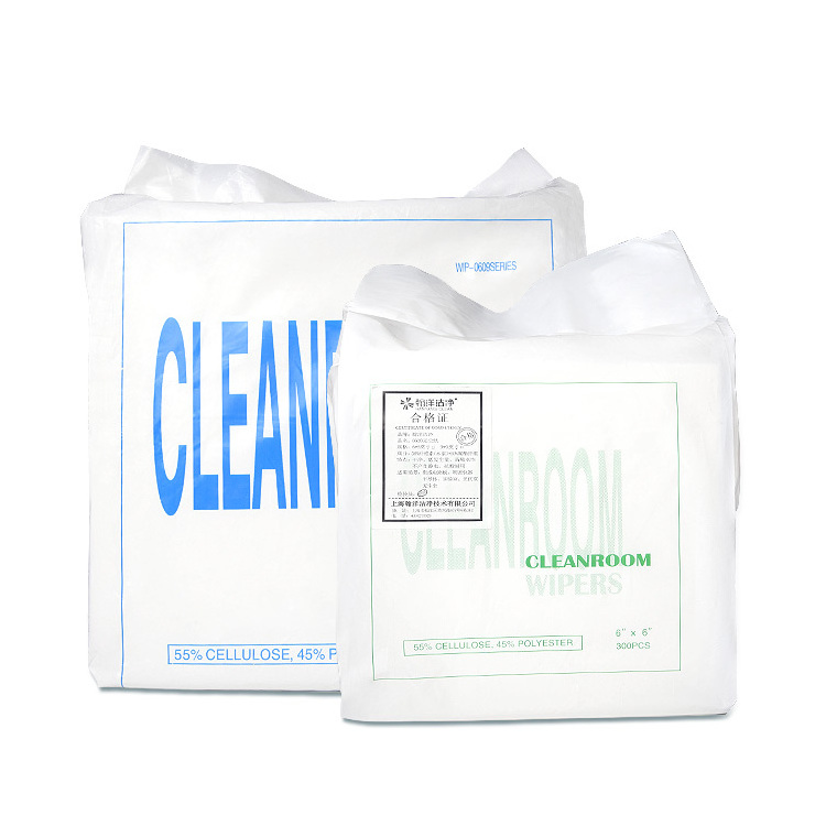 Wholesale Sealed clean microfiber Cleanroom Wiping Cloth Cleanroom Wipers Polyester Wiper clean room wiper With Laser Cut