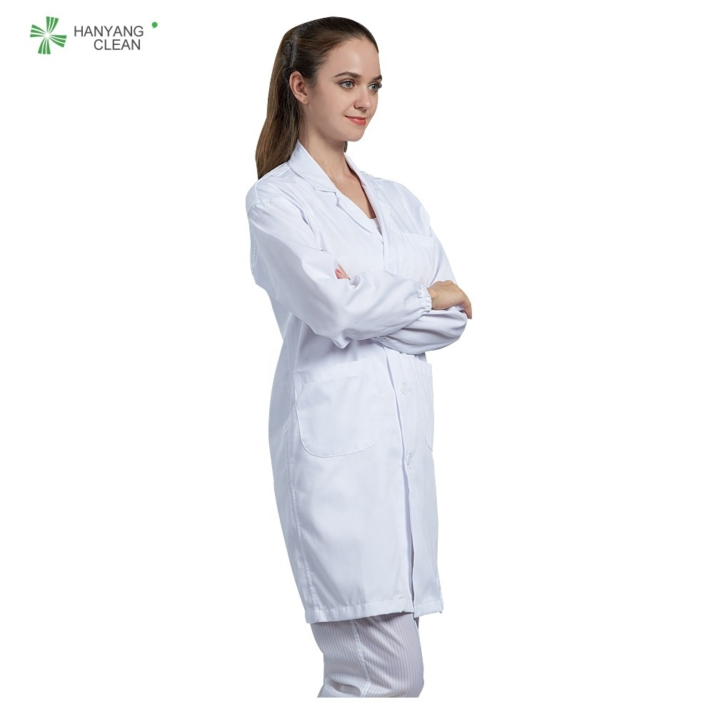 Medical Hospital Staff unisex gender thicker cotton lab coat Nurse white clothing uniform smock