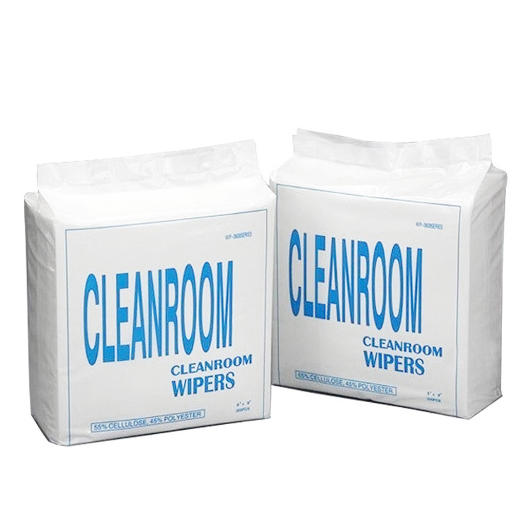 Wholesale Sealed clean microfiber Cleanroom Wiping Cloth Cleanroom Wipers Polyester Wiper clean room wiper With Laser Cut