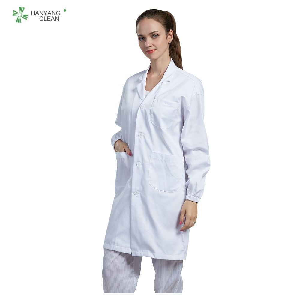 Medical Hospital Staff unisex gender thicker cotton lab coat Nurse white clothing uniform smock