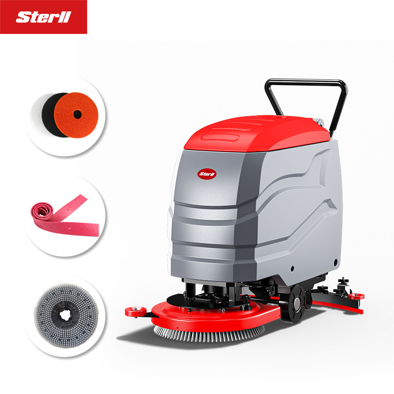 Sterll SX500 High-efficiency Electric Floor Scrubber Multi-floor Availability Cleaning Machine Hand Push Floor Scrubber