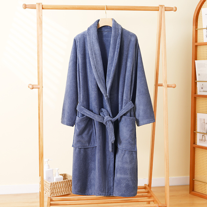 Luxury Double Layer Velour and Terry 100% Cotton Hotel Bathrobe