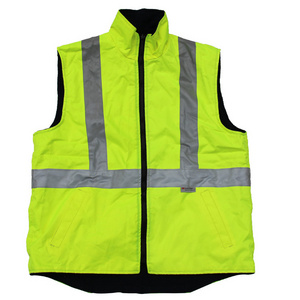 road workwear work uniforms jacket customize winter fleece hi vis gilet safety reflective vest