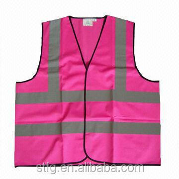 Custom Design pink Safety Vest and Promotional Logo Printed walking Safety Vest