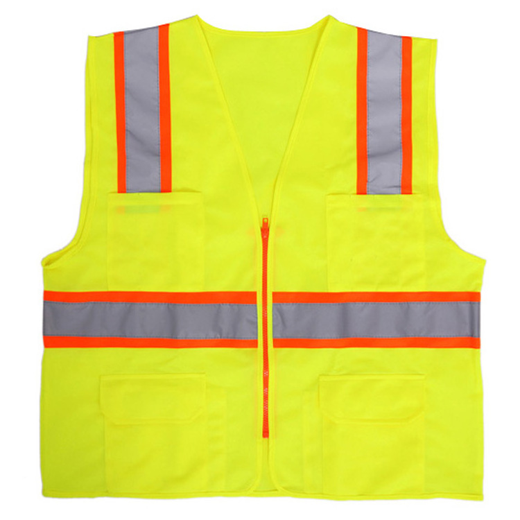 China airport construction mesh class 3 reflective high visibility traffic warning road safety vest for custom