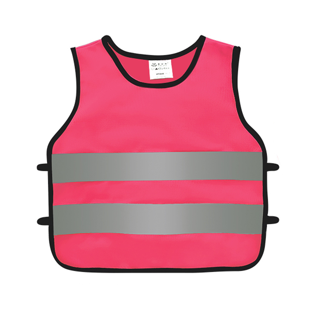 high quality visible kids pink reflective safety vest