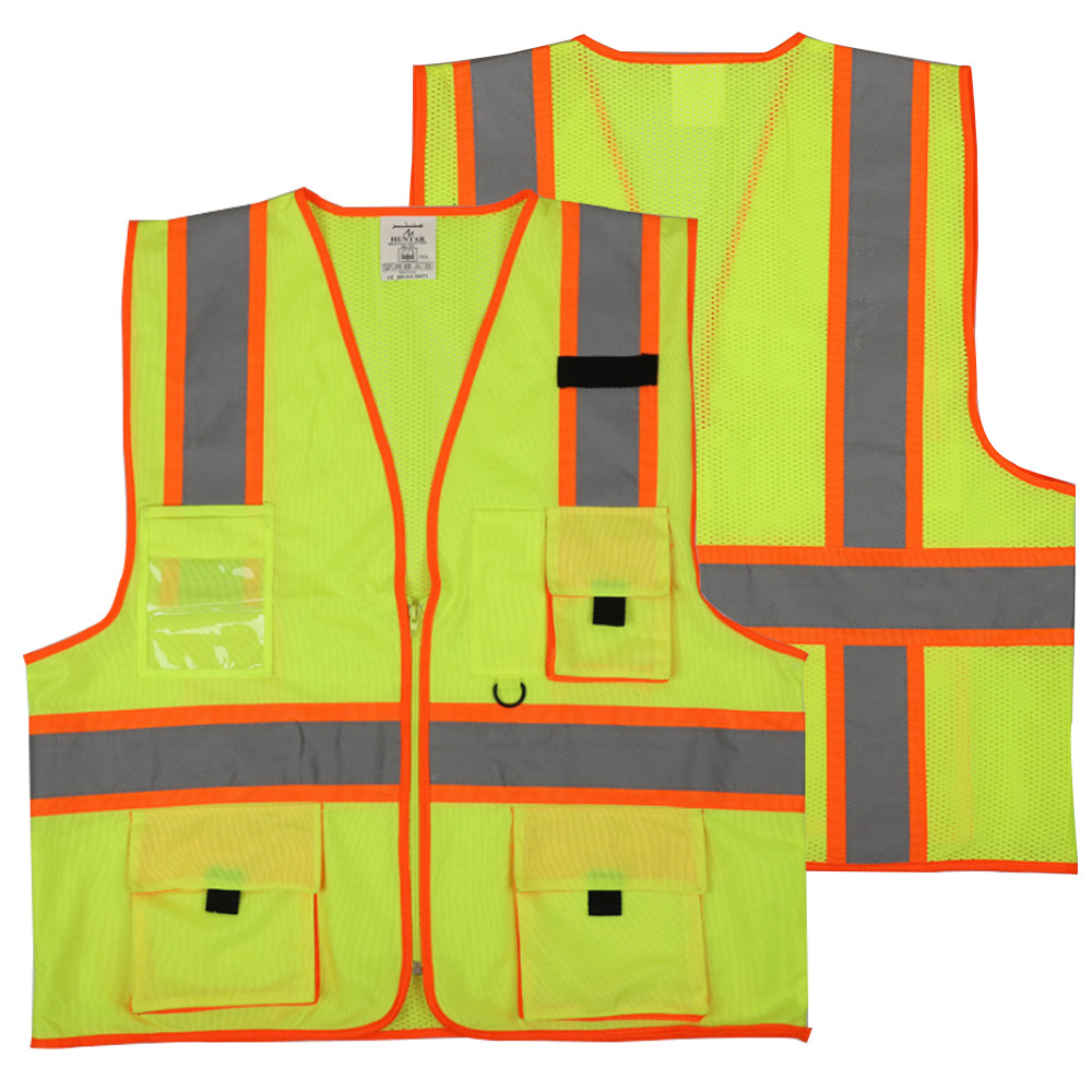 custom design Hi vis safety vest 100% polyester mesh fabric Class 2 5 Point Breakaway safety Vest with  pocket