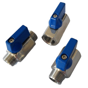 1/8,1/4 ,3/8 ,1/2,3/4,1 npt stainless mini ball valve for water air oil and gas