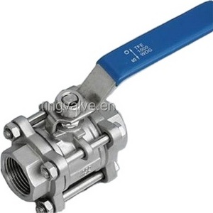 3pc Threaded Floating stainless steel ball valve