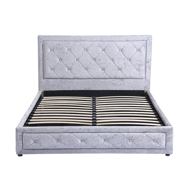 Free Sample Seater Queen Size Platform Wooden Furniture Single Piece Ottoman Modern With Two Double Bed