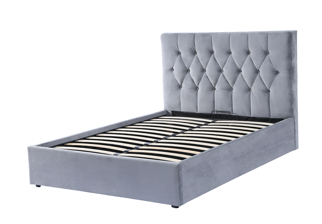 grey upholstered gas lift storage bed fabric bed frame with storage california king bed