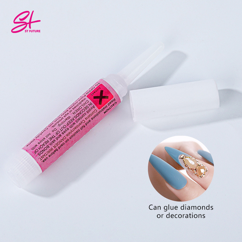 Private label Professional Customized Cyanoacrylate Fast Drying Super Sticky Finger Nail Glue For Press On Nails Art Supplies