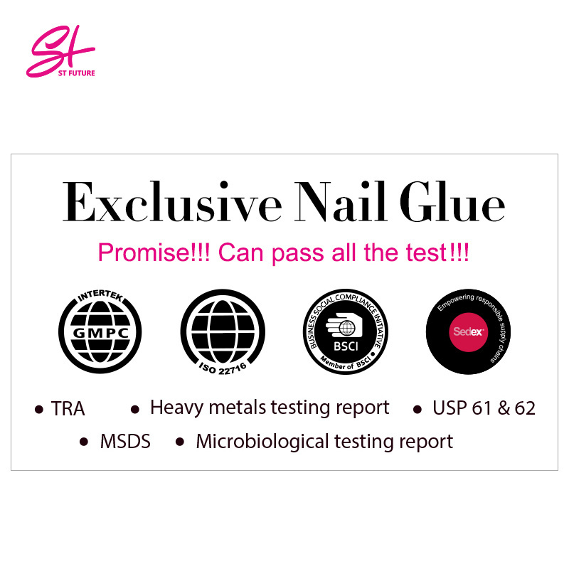 Private label Professional Customized Cyanoacrylate Fast Drying Super Sticky Finger Nail Glue For Press On Nails Art Supplies