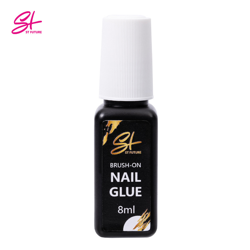 ST FUTURE Custom Private Label Acrylic False Fake Nail Tips Glue 8ml Brush Press On Nail Glue Gel Bulk