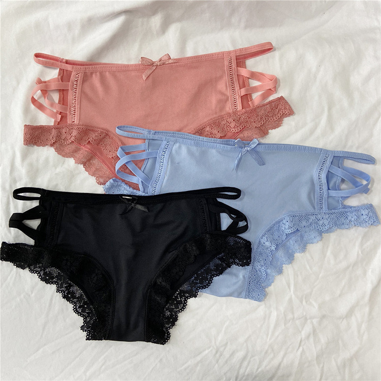 2020 Wholesale Young Girls Lace Underwear Panties Thong Women's Underwear Panties Thong