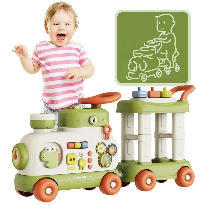 KSF New Arrival Novel Ride On Car Children Toys Green 8 Wheels Multi-function Riding Walker With Tool Bench For Baby Boy Toy