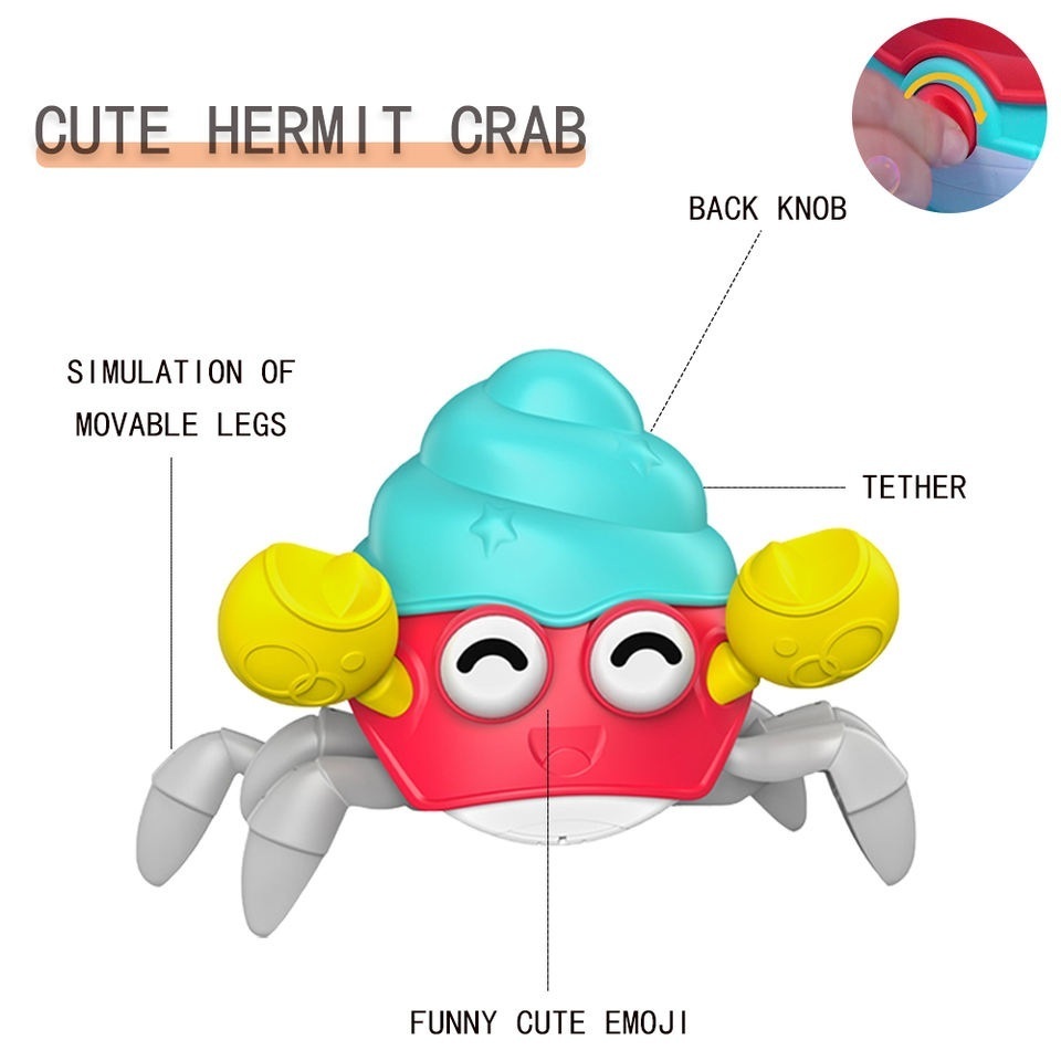 KSF Good Quality Plastic Summer Baby Playing Water Cute Hermit Crab Bath Toys