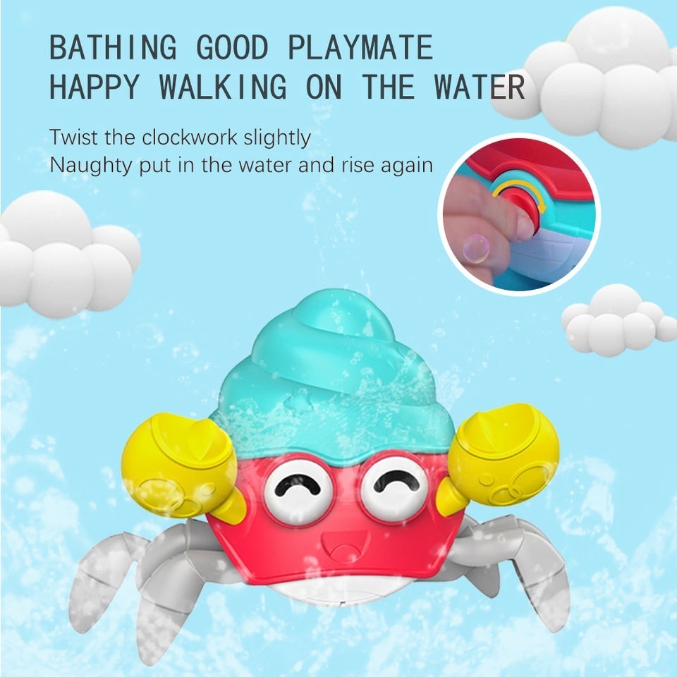 KSF Good Quality Plastic Summer Baby Playing Water Cute Hermit Crab Bath Toys