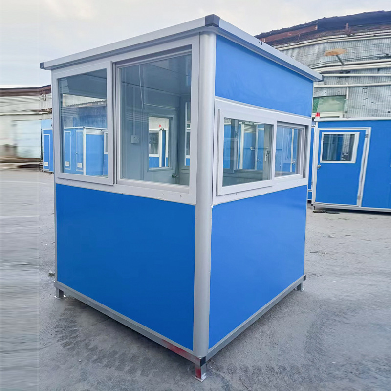 Outdoor Security Portable Stainless Steel Guard Booth custom size Sandwich Panel Soundproof Guard House