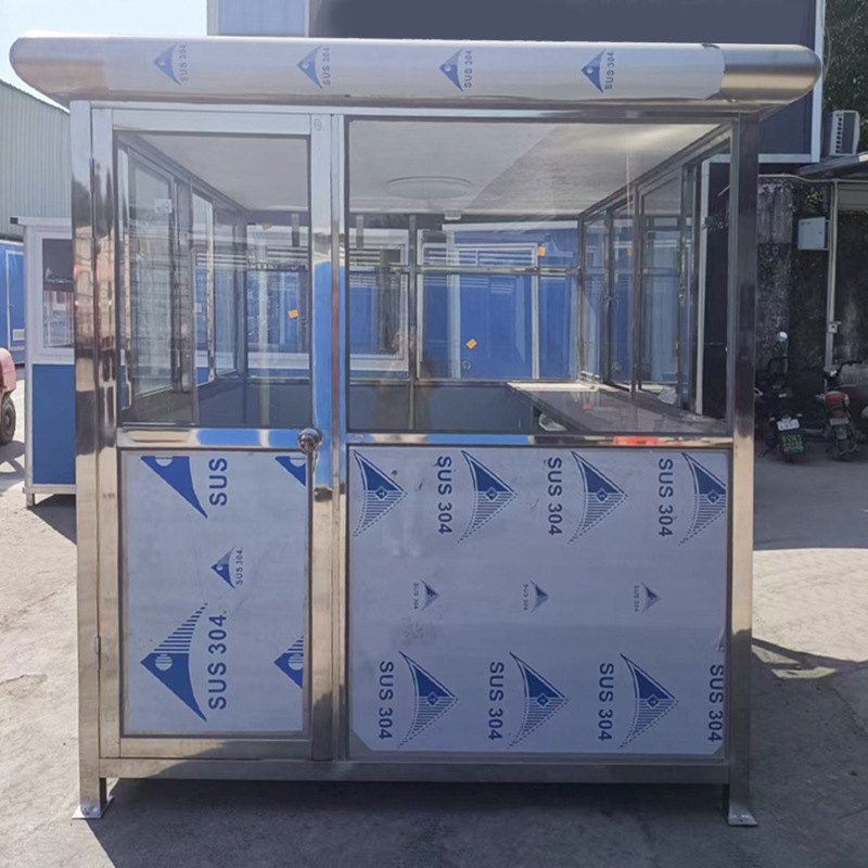 Outdoor Security Portable Stainless Steel Guard Booth custom size Sandwich Panel Soundproof Guard House