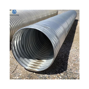 Large Dimensions Culvert Pipe Hot Dipped Zinc Corrugated Metal Culvert Pipe Q235 Galvanized Corrugated Steel Pipe