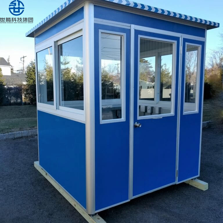 Sandwich Panel Portable Security Booth Color Custom Guard House Design Hot Sales Prefabricated Kiosk