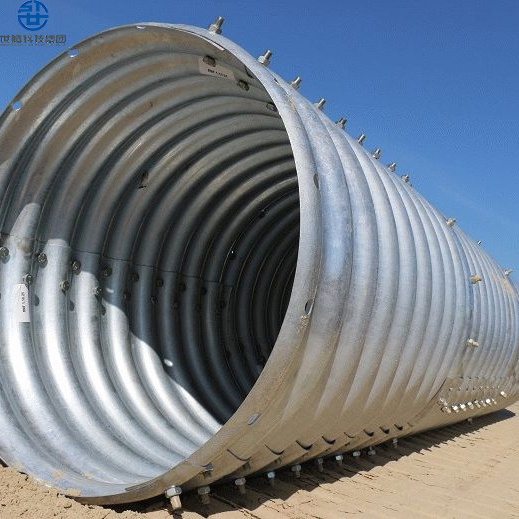 Corrugated Culvert 8 Foot Diameter Pipe Large Diameter Corrugated Metal Pipe Anti Corrosion Galvanized Corrugated Culvert Pipe