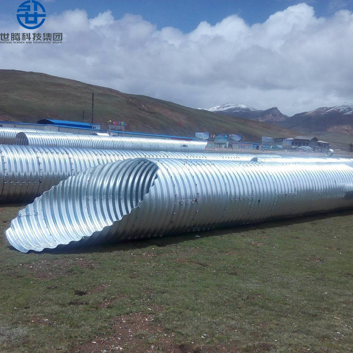 Drainage Steel Corrugated Culvert Pipe Anti Corrosion 12 Diameter Culvert Pipe Large Size Galvanized Corrugated Culvert Pipe