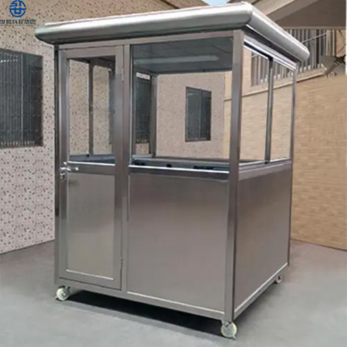 Wholesale price mobile outdoor kiosk ticket booth guard house cabin long life small prefab house for security guard room