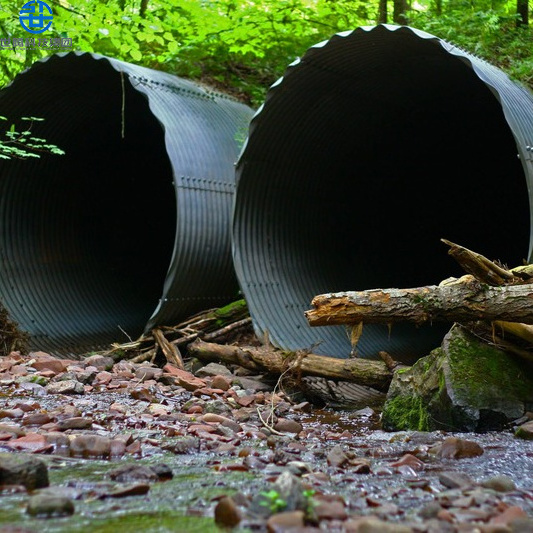 Large Dimensions Culvert Pipe Hot Dipped Zinc Corrugated Metal Culvert Pipe Q235 Galvanized Corrugated Steel Pipe