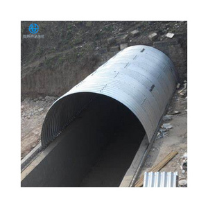 Corrugated Tube SS400 Corrugated Steel Culvert Hot Dipped Galvanized Corrugated Metal Pipe Large Size 48 Culvert Pipe