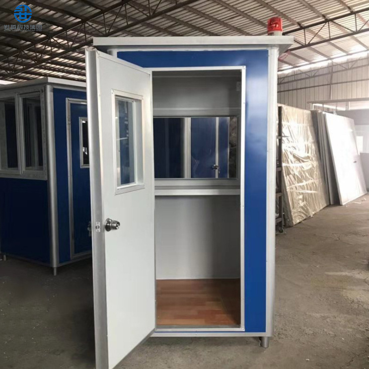 Hot selling sandwich panel door safety guard booth ticket kiosk security booth