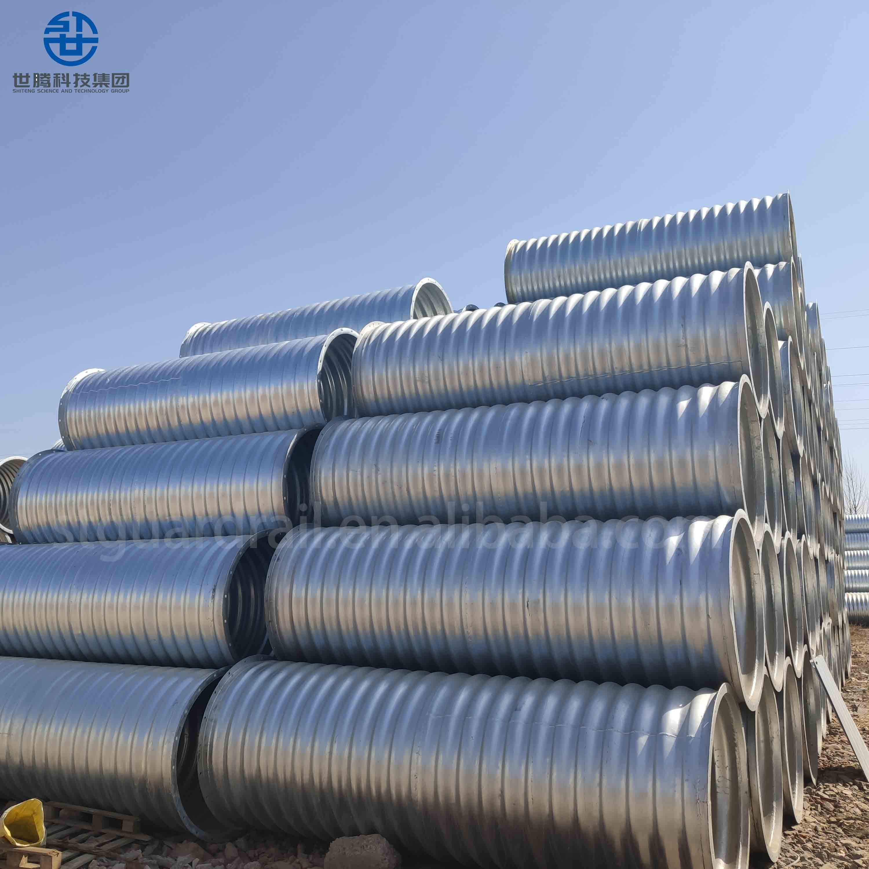 Large Diameter Corrugated Pipe Galvanized Corrugated Steel Culvert Pipe Grade 12 Inch Corrugated Steel Culvert Pipe