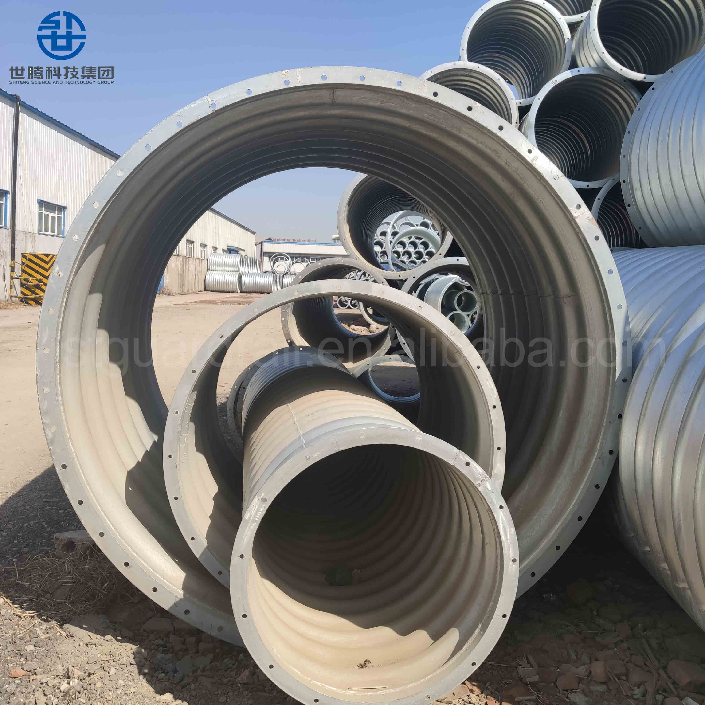 Large Diameter Corrugated Pipe Galvanized Corrugated Steel Culvert Pipe Grade 12 Inch Corrugated Steel Culvert Pipe