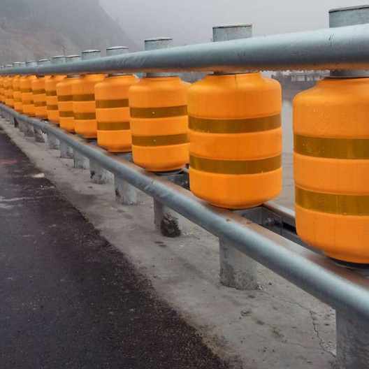 Wholesale  Safety Rolling Guardrail Yellow EVA Roller Barrier Highway Traffic Safety Guardrail Roadway Crash Barrier