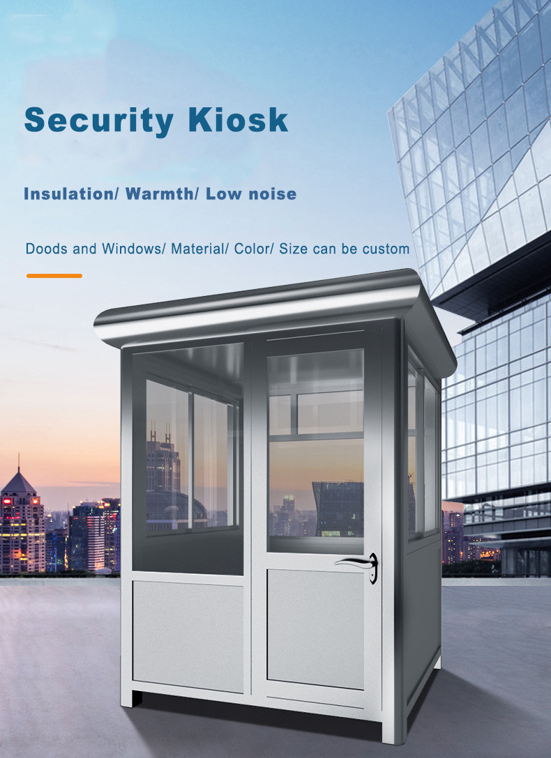 Wholesale price mobile outdoor kiosk ticket booth guard house cabin long life small prefab house for security guard room