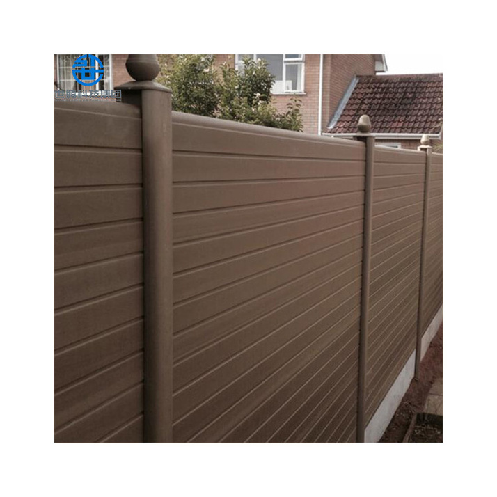 Fence customization Waterproof composite wood plastic modern wpc fence for garden balcony