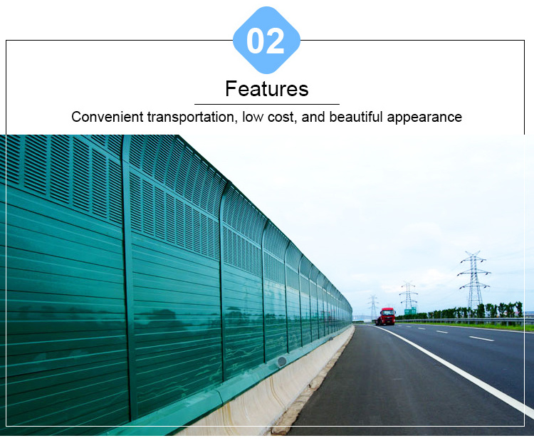 Sound barrier Soundproof Wall Aluminum and PC Board Material Noise Barrier Panel Highway Sounds Barrier Noise Fence