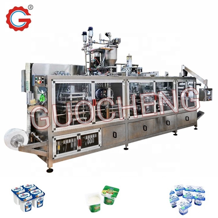 8 Heads Automatic Cup Forming Yogurt Filling Packaging Machine