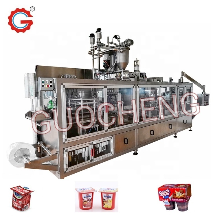 8 Heads Automatic Cup Forming Yogurt Filling Packaging Machine