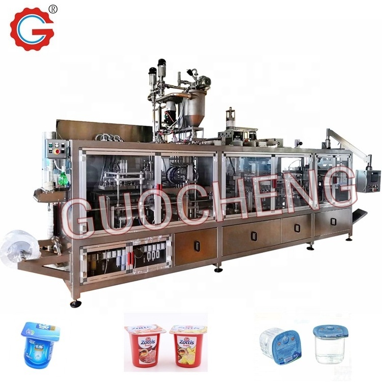 8 Heads Automatic Cup Forming Yogurt Filling Packaging Machine