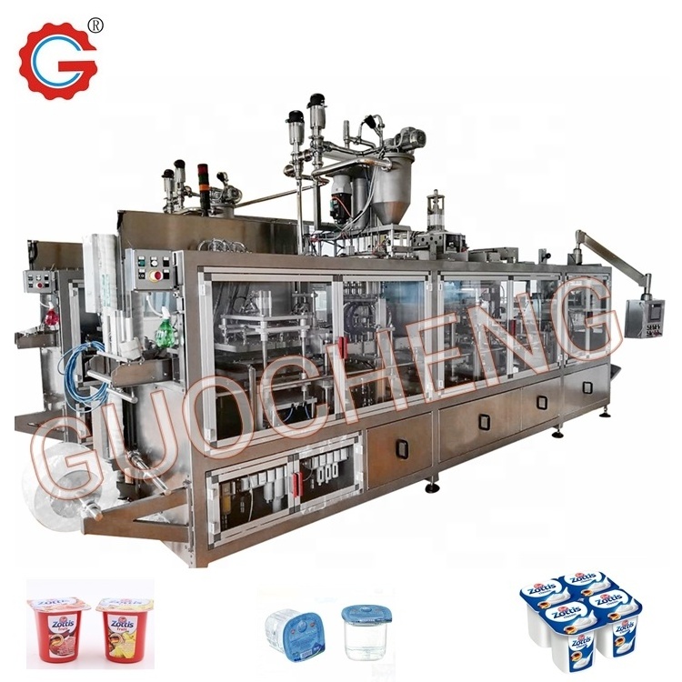 8 Heads Automatic Cup Forming Yogurt Filling Packaging Machine