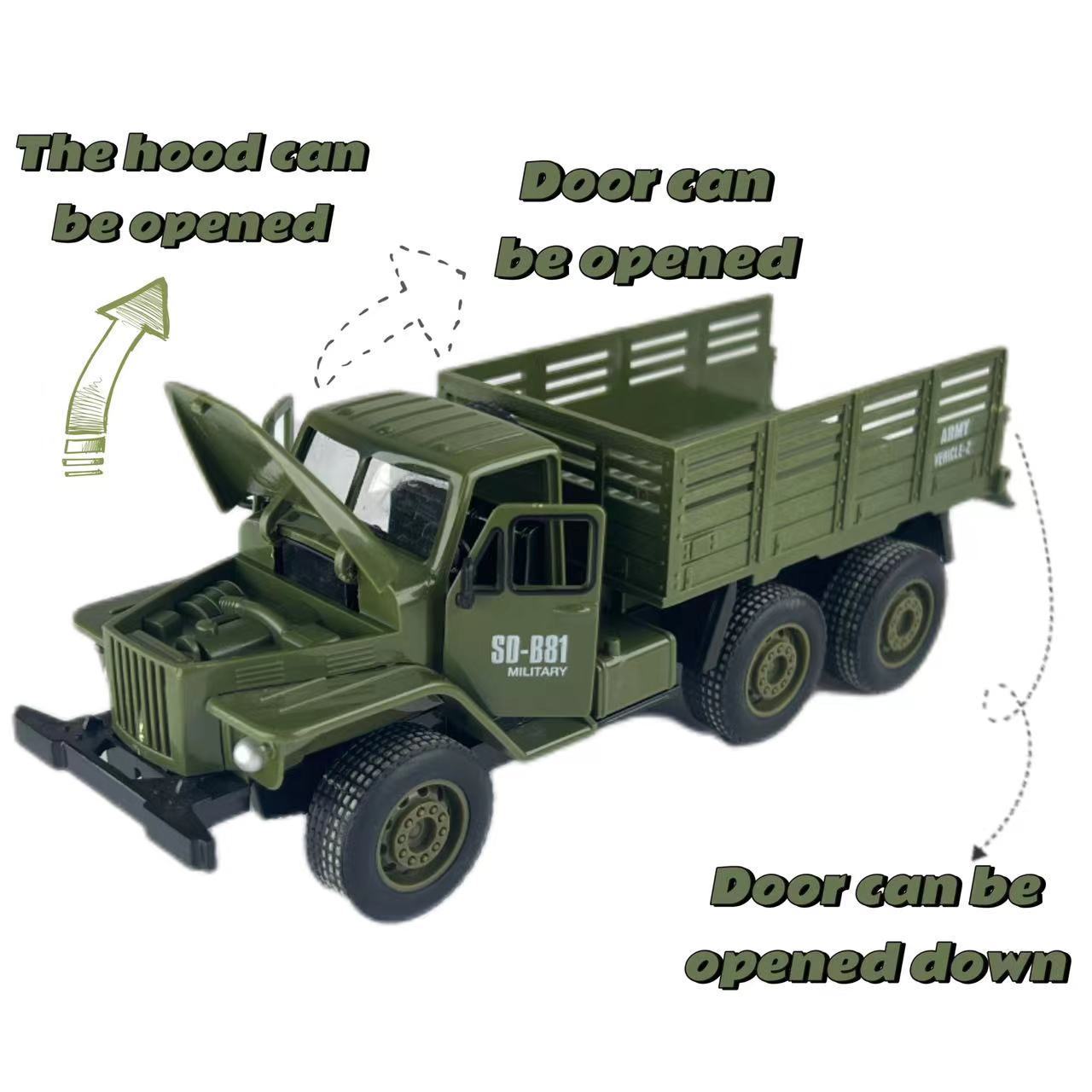 HOT SALE Military Cross-country  Storage Truck Car Toys Transporter Trucks  for Kids Carrier Truck Toy Car Low MOQ Spray